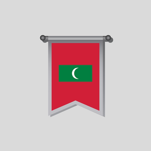 Illustration of Maldives flag Template