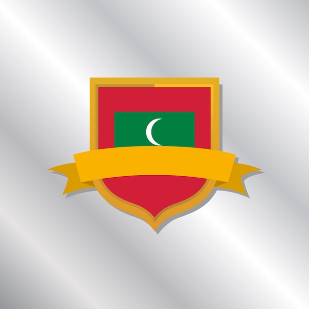 Illustration of Maldives flag Template