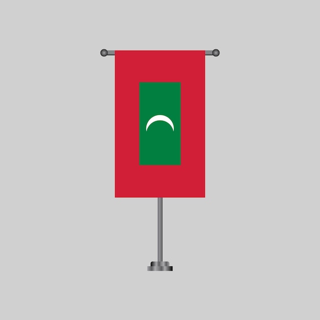 Illustration of Maldives flag Template