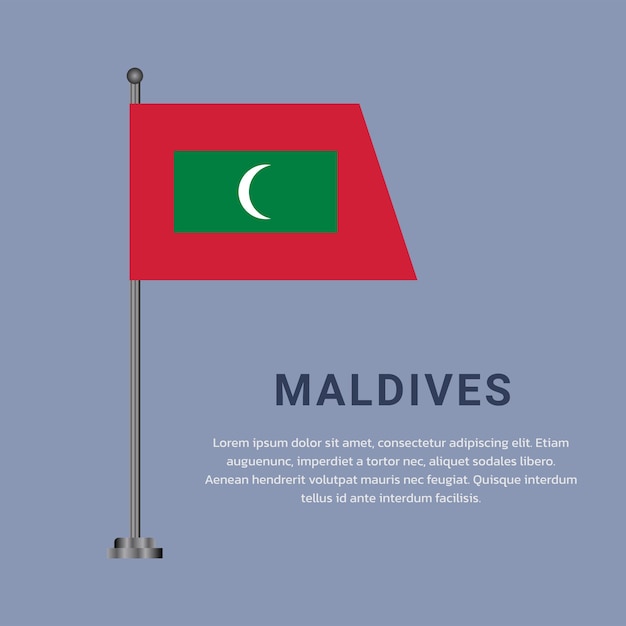 Illustration of Maldives flag Template