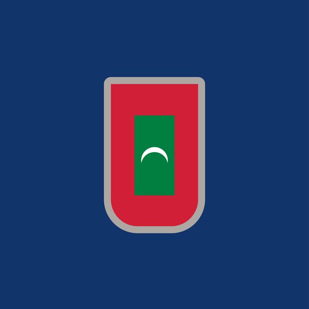 Illustration of Maldives flag Template