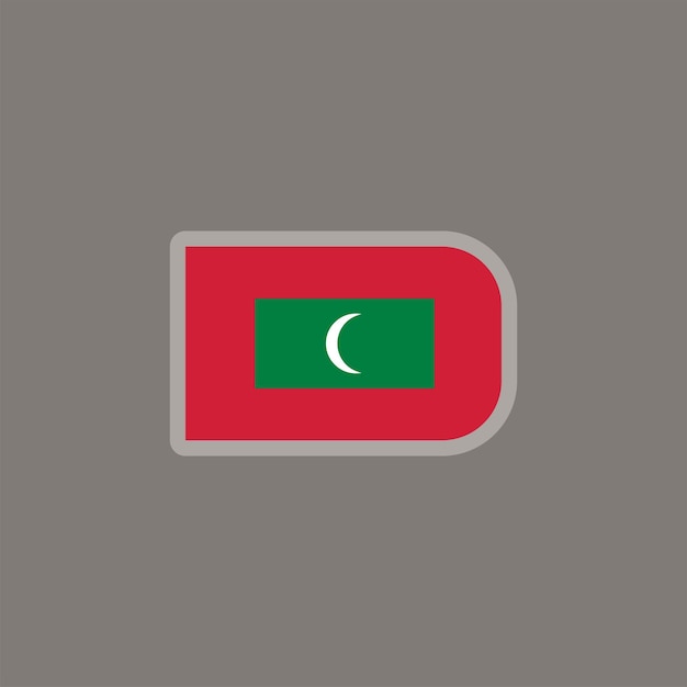 Illustration of Maldives flag Template