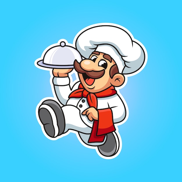 Illustration of male chef cartoon