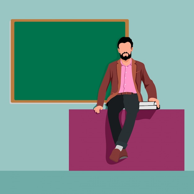 illustration of male teacher World teachers' day