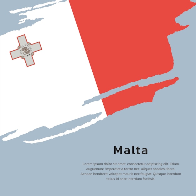 Illustration of Malta flag Template