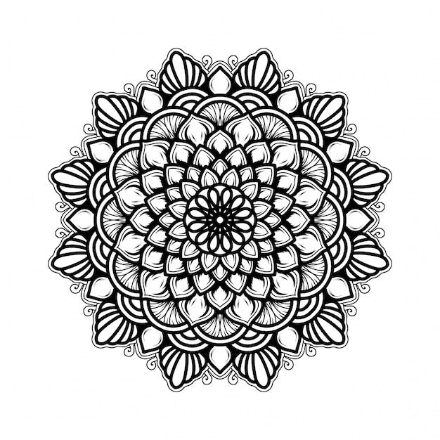 illustration of mandala art decor design.