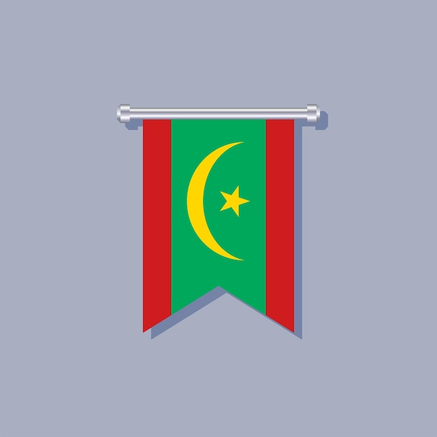 Illustration of Mauritania flag Template