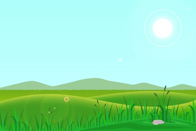 Illustration of meadow