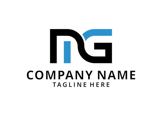 Illustration MG company group linked letter logo