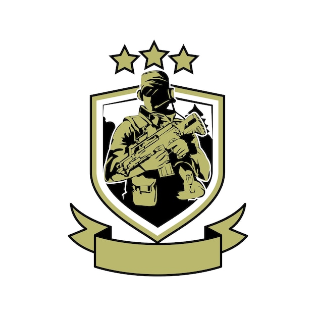 Illustration Military Army Spec Force Logo Template Design