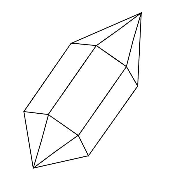 Illustration minimalistic doodle crystal