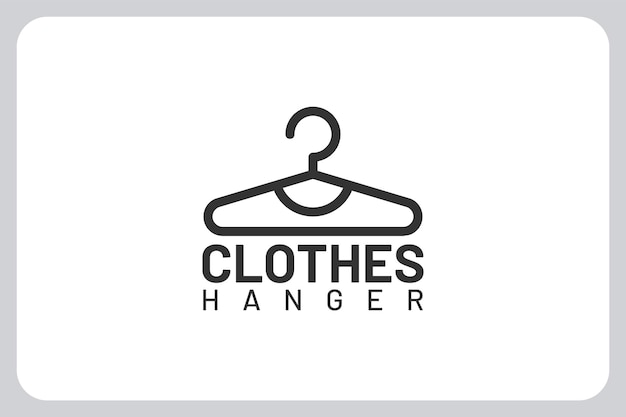 Illustration modern Clothes laundry Hanger logo design vector