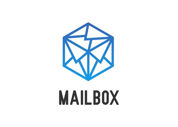 Illustration modern Combination of Box with Message envelope logo design