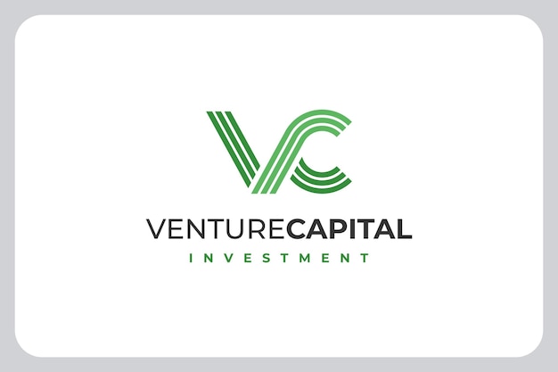 Illustration modern initial V C sign design Venture Capital Investment logo