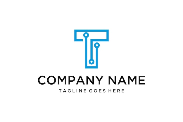 Illustration of modern sign of the letter T is formed clean and simple logo design