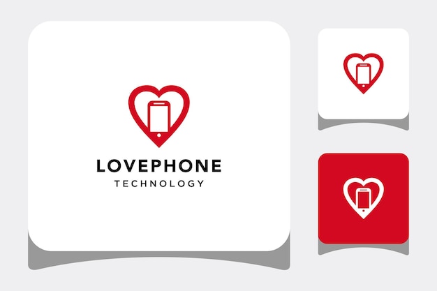 Illustration modern of a smartphone combined with a heart sign.