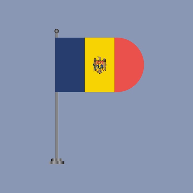 Illustration of Moldova flag Template