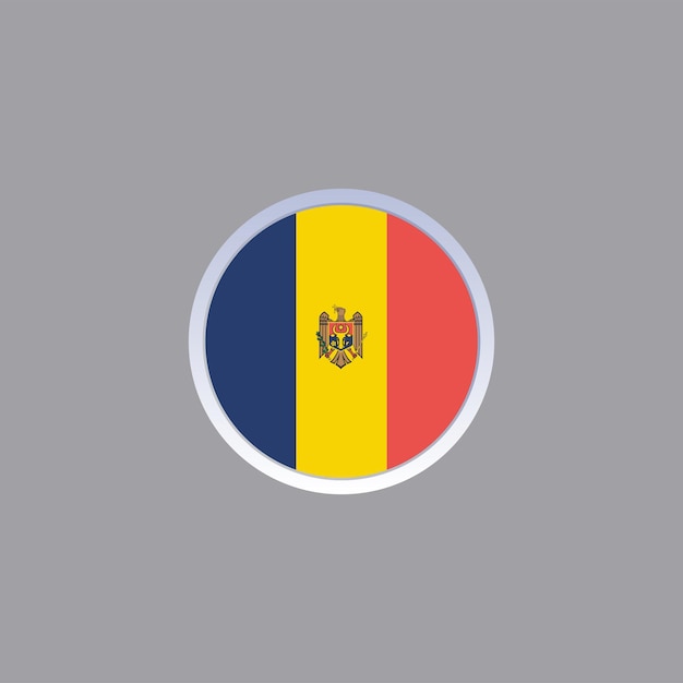 Illustration of Moldova flag Template