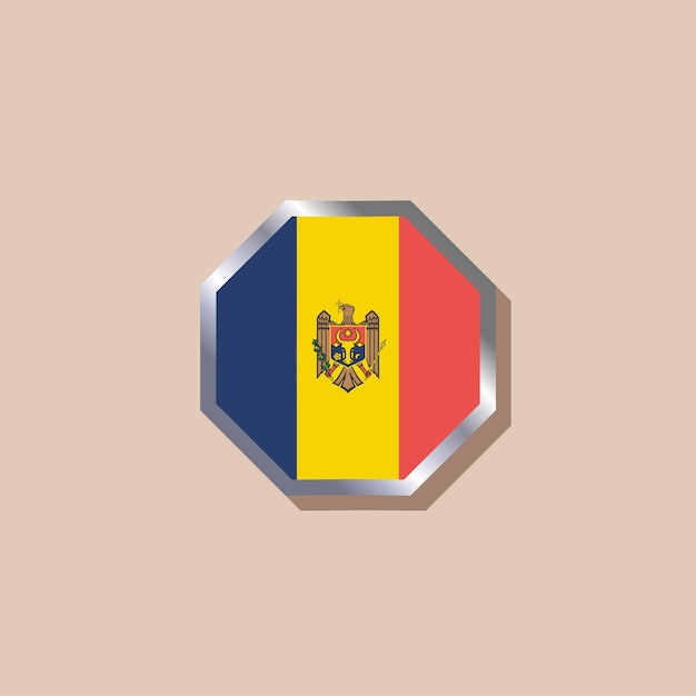 Illustration of Moldova flag Template