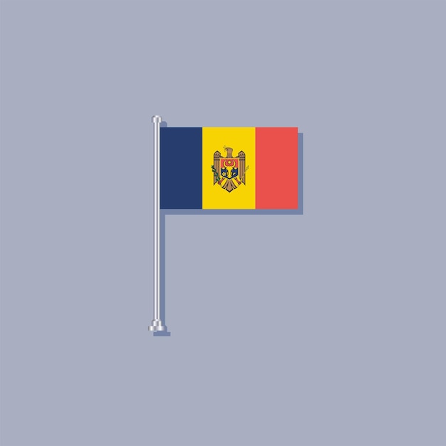 Illustration of Moldova flag Template