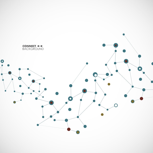  illustration molecules, network and connection