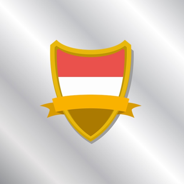 Vector illustration of monaco flag template