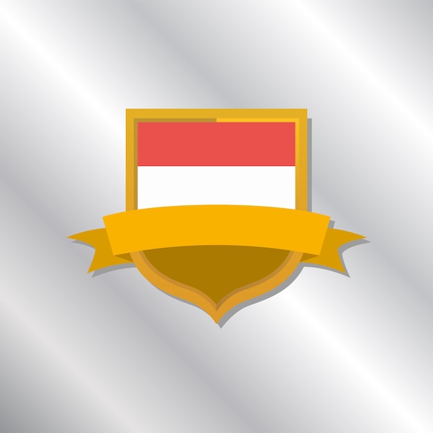 Vector illustration of monaco flag template