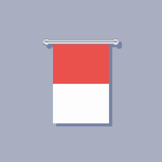 Illustration of Monaco flag Template