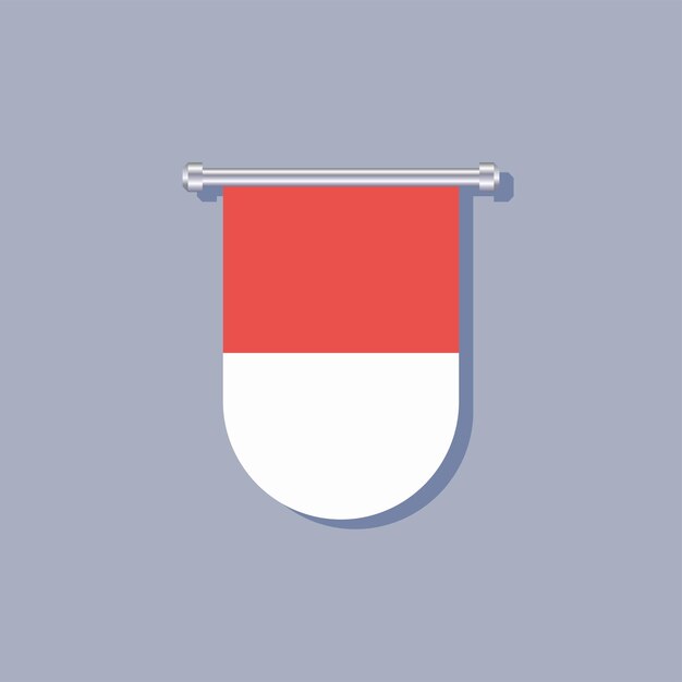 Illustration of Monaco flag Template