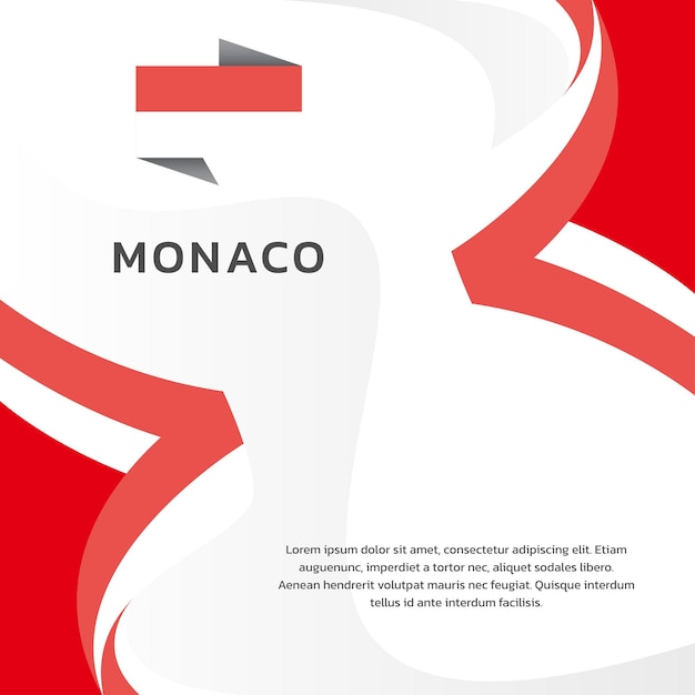 Illustration of Monaco flag Template