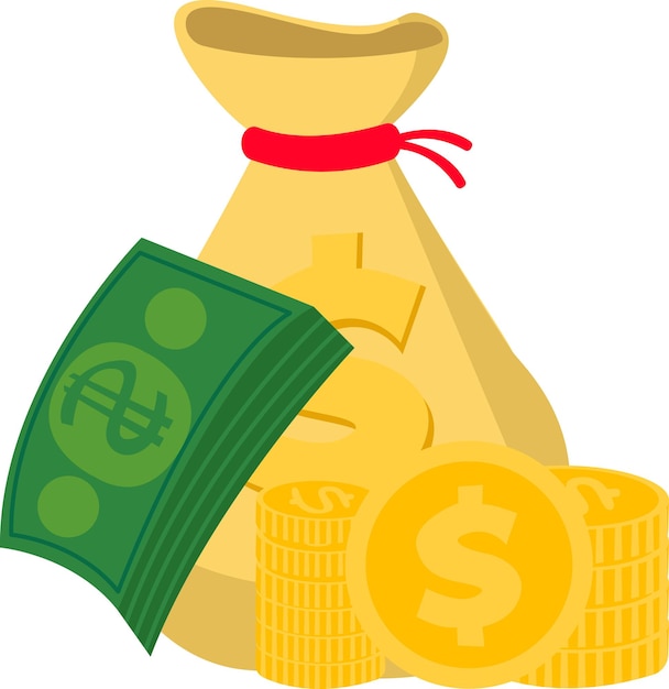 Illustration of money bag