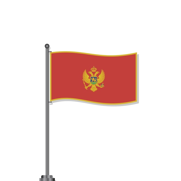 Illustration of Montenegro flag Template