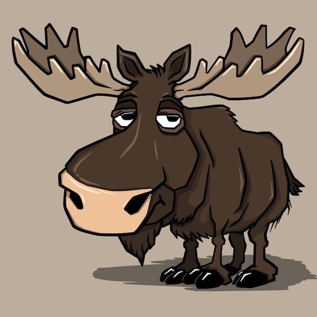 Vector illustration of moose in vector