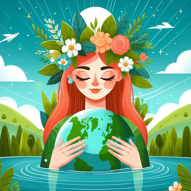 Illustration of Mother Nature fictional character