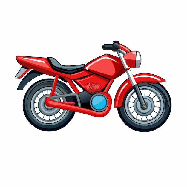 Vector illustration of motorcycle in red color 24