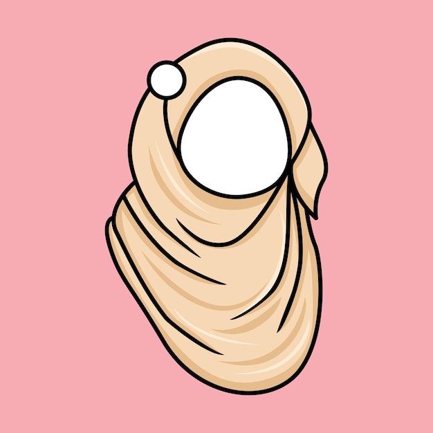 Illustration of a Muslim woman's headscarf or hijab