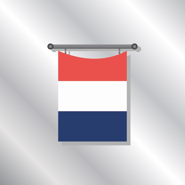 Illustration of Netherlands flag Template