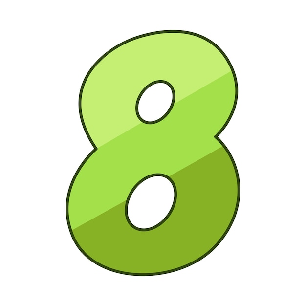 Vector illustration of number 8