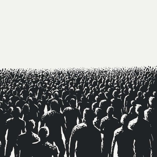 Illustration_of_large_crowd_in_balck_and_white