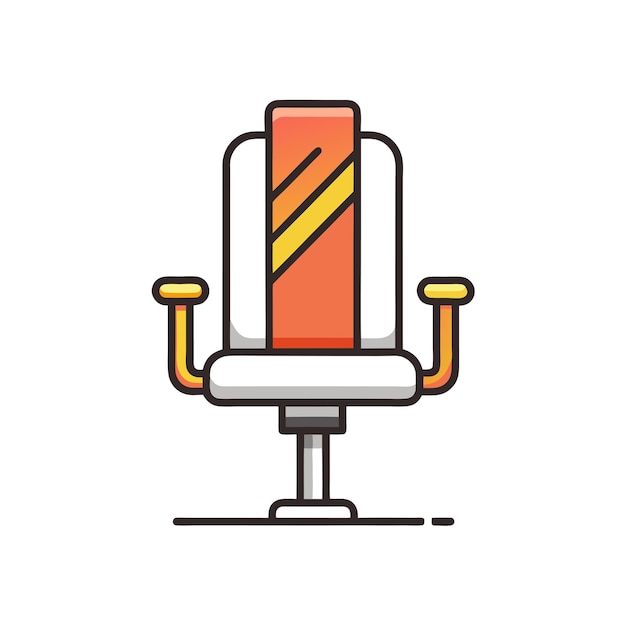 Vector illustration of office workplace chair