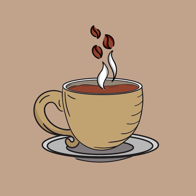 illustration of one cup of coffee