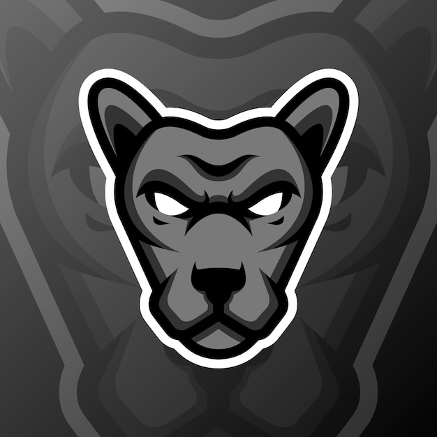 illustration of a panther in esport logo style