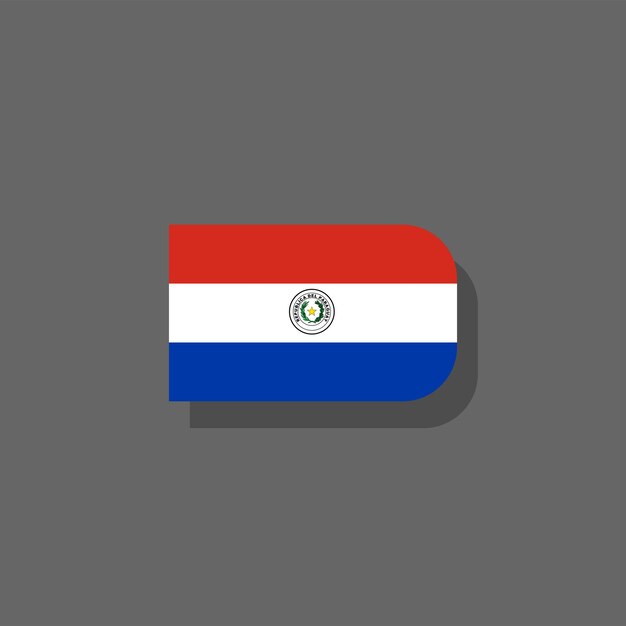 Illustration of Paraguay flag Template