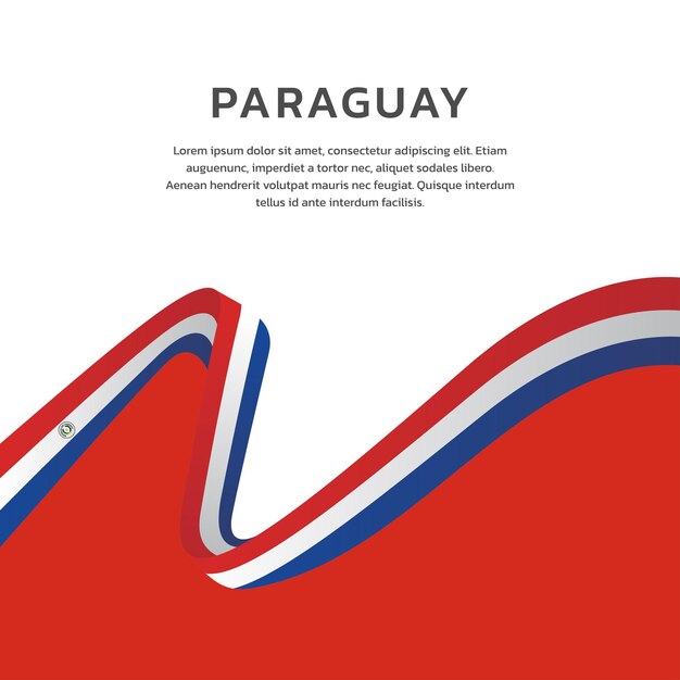 Illustration of Paraguay flag Template