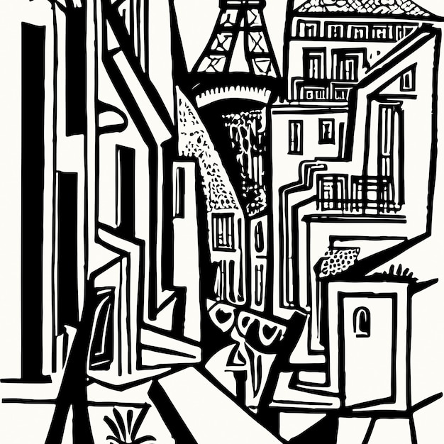 Illustration of Paris City France Lover Art