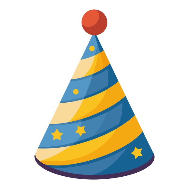 Vector illustration of party hat birthday isolated