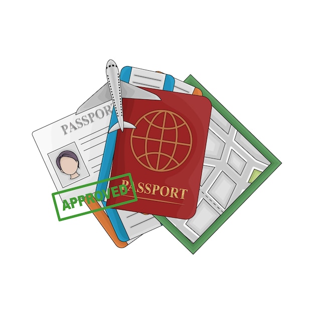 Illustration of passport