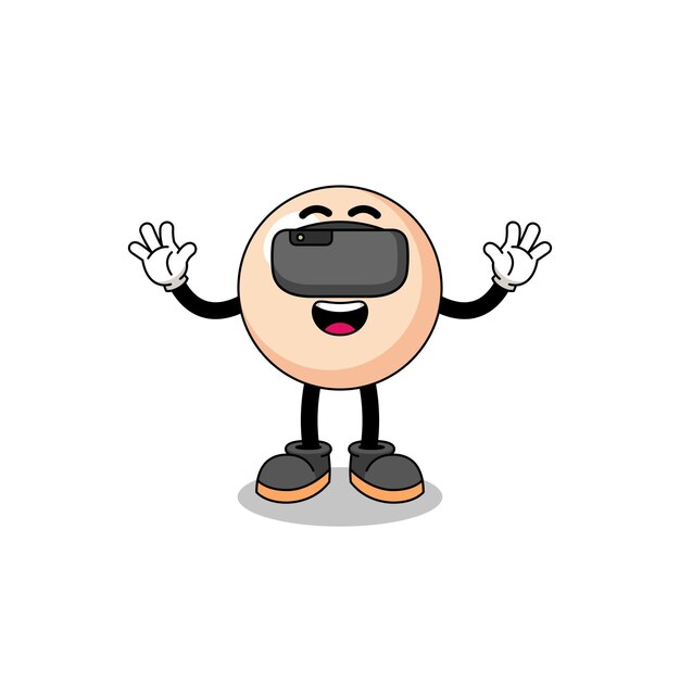 Illustration of pearl with a vr headset