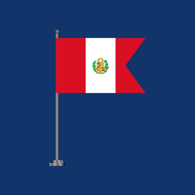 Illustration of Peru flag Template