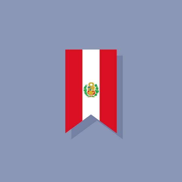 Illustration of Peru flag Template